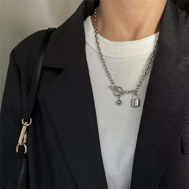 2022 Fashion Unisex Multilayer Hip Hop Long Chain Necklace For Women Men Jewelry Gifts Key Cross Pendant Necklace Accessories