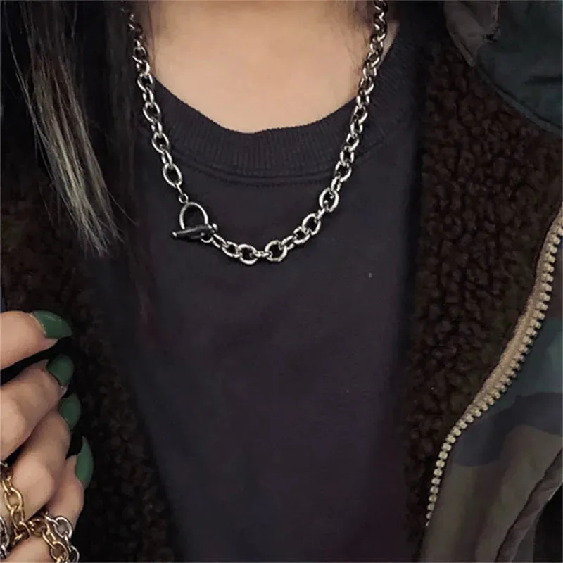 2022 Fashion Unisex Multilayer Hip Hop Long Chain Necklace For Women Men Jewelry Gifts Key Cross Pendant Necklace Accessories