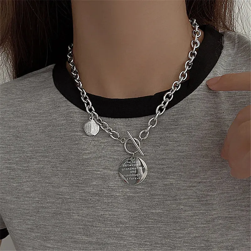 2022 Fashion Unisex Multilayer Hip Hop Long Chain Necklace For Women Men Jewelry Gifts Key Cross Pendant Necklace Accessories