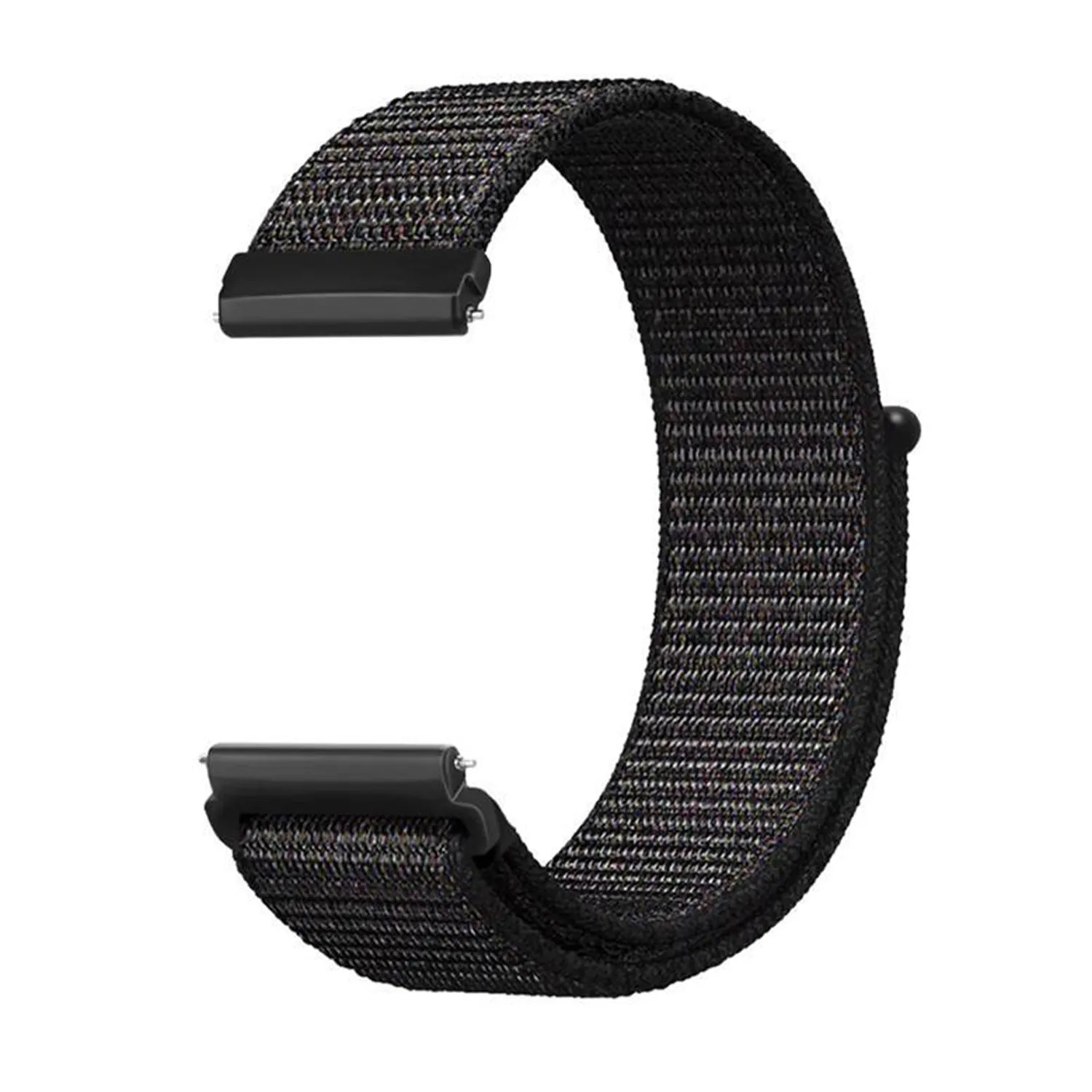 22mm SmartWatch Sport Loop Nylon Bands Charcoal