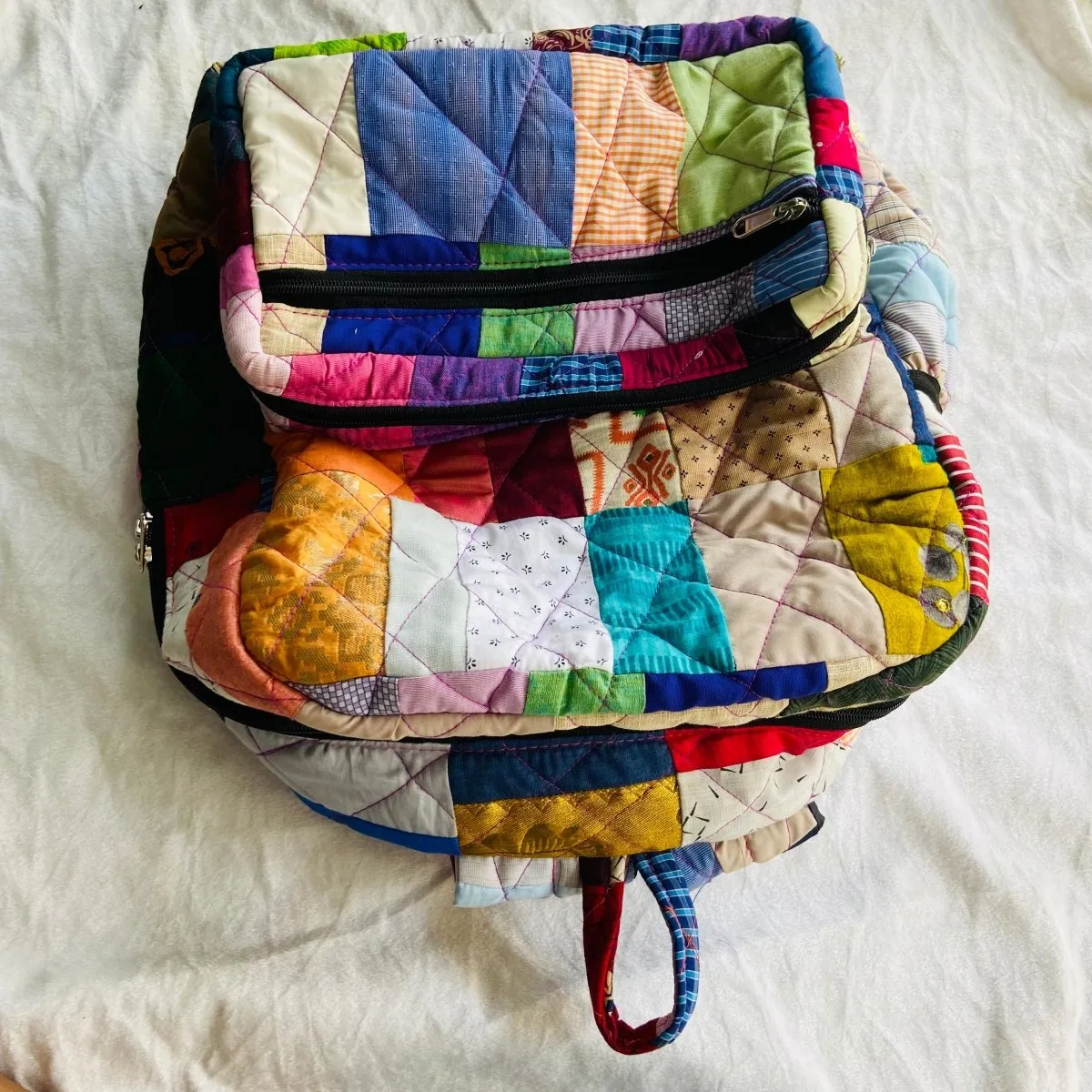 Adult Backpack/ Day Bag From Fabric Blocks