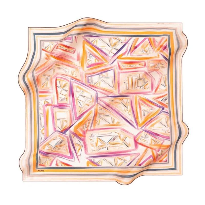 Aker Avant-Garde Geometric Silk Scarf No. 41