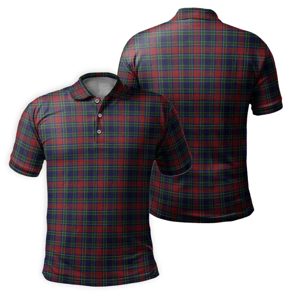 Allison Red Tartan Mens Polo Shirt