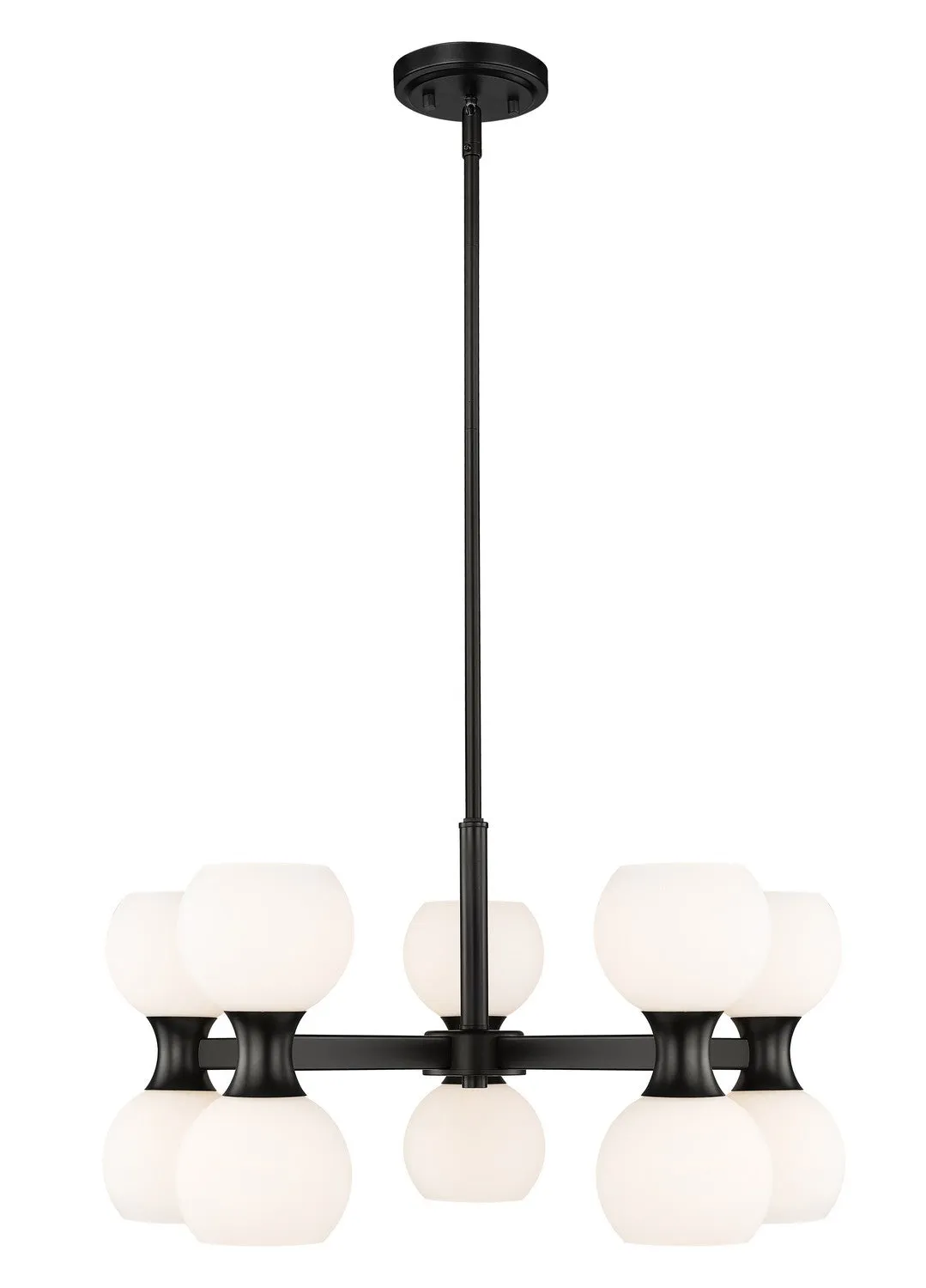 Artemis Ten Light Chandelier in Matte Black