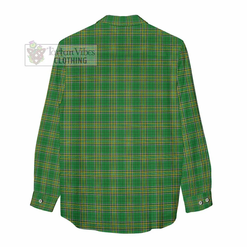 Atkinson Irish Clan Tartan Women's Casual Shirt with Coat of Arms