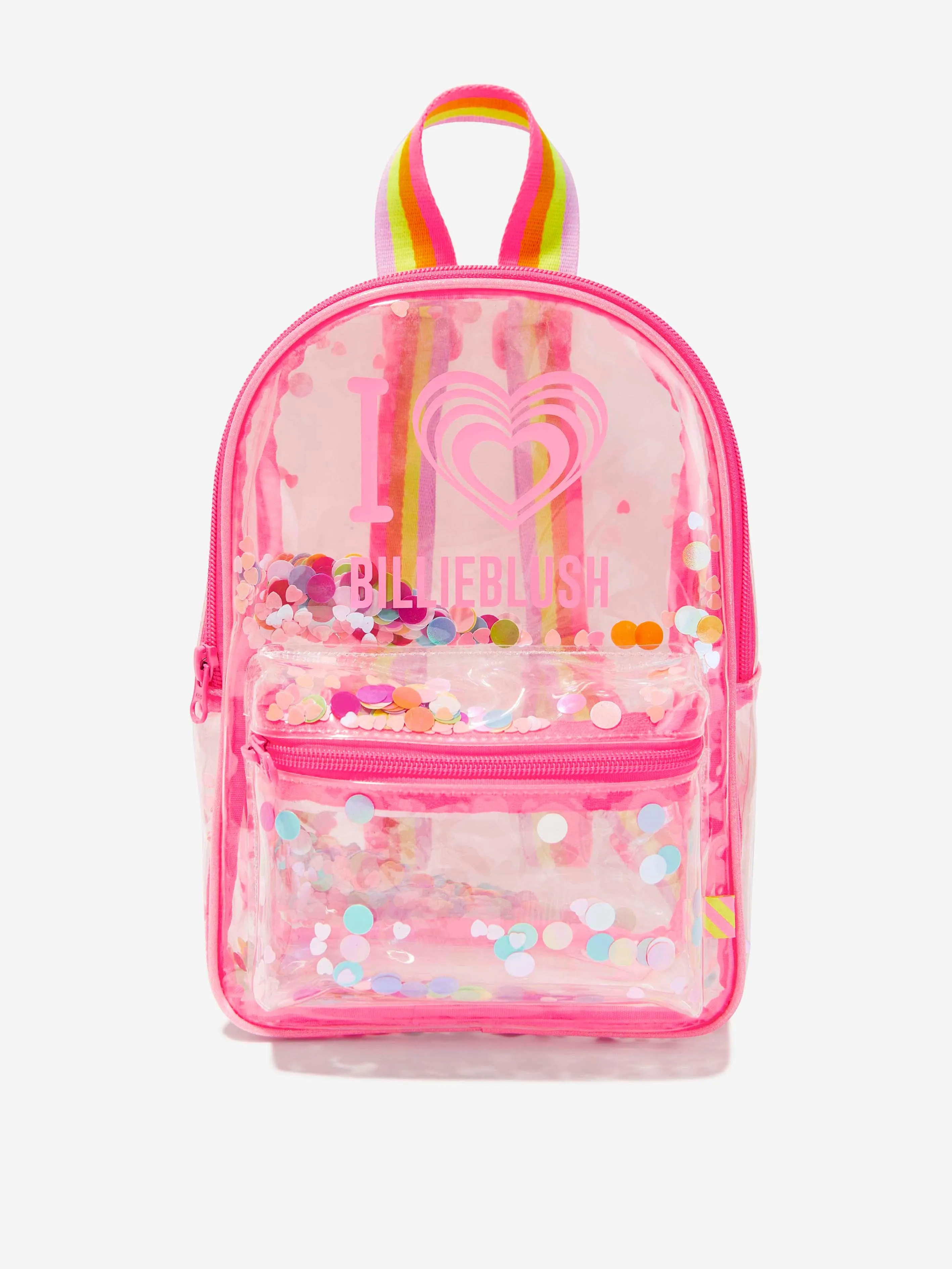 Billieblush Girls PVC Confetti and Glitter Backpack in Pink (27cm)