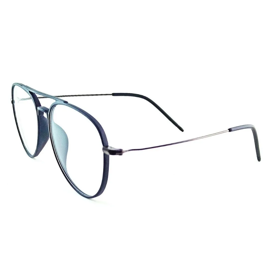 Black Aviator Jubleelens® Frames Blue Blocker Zero Power Spectacles with for Eye Protection