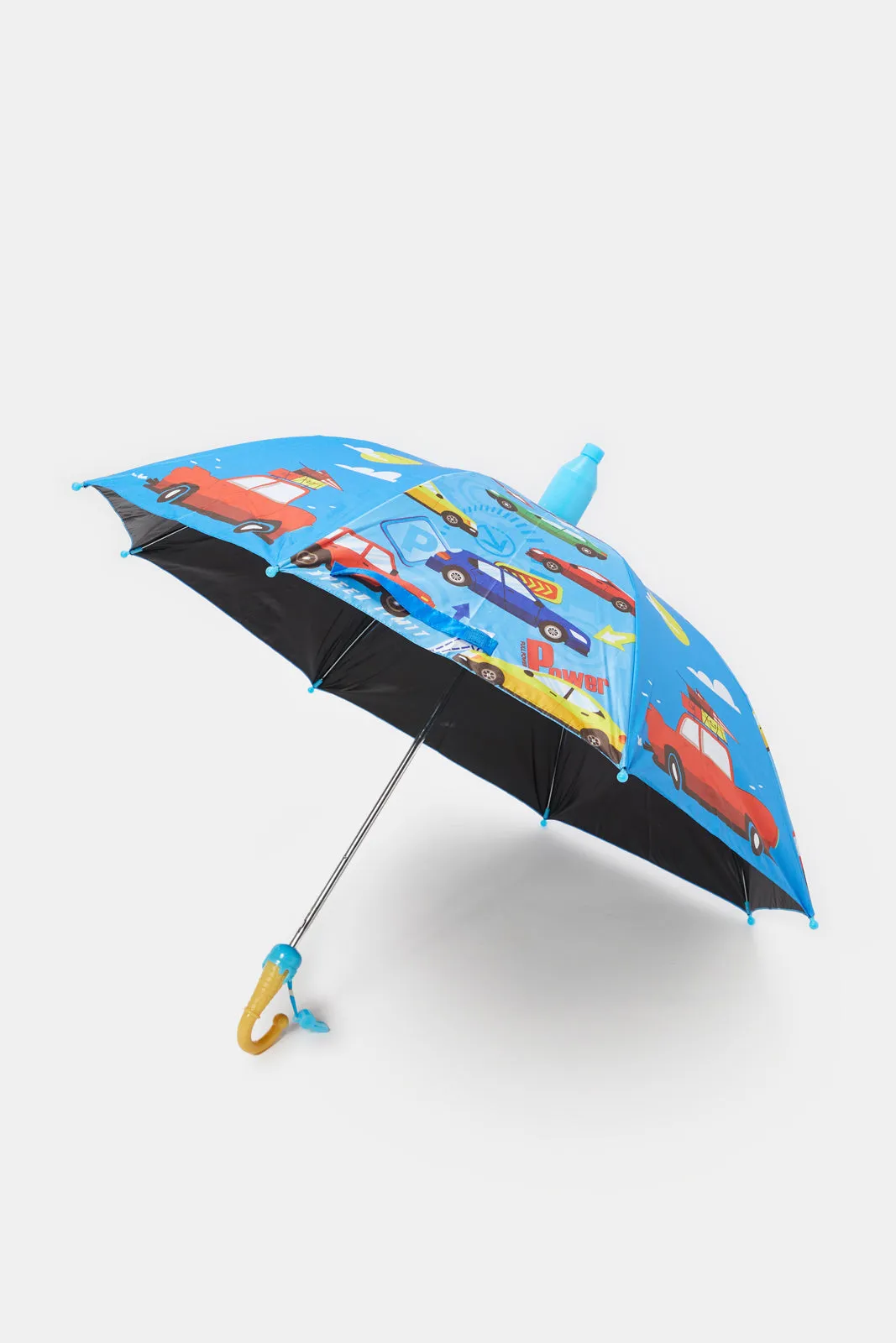 Blue Cars Printed Foldable Umbrella