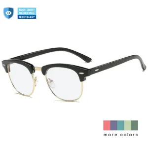 Blue Light Blocking Glasses for Computer Clubmaster Frame - Tiger