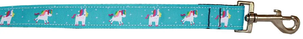 Blue Unicorn Nylon Pet Leash 1in By 6ft