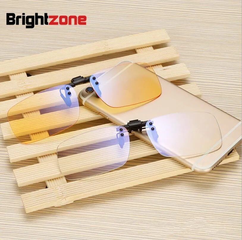 Brightzone Unisex Rimless Square Plastic Polarized Clip On Sunglasses Bc06