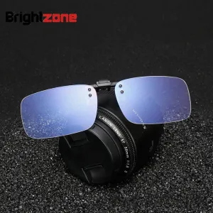 Brightzone Unisex Rimless Square Plastic Polarized Clip On Sunglasses Bc06