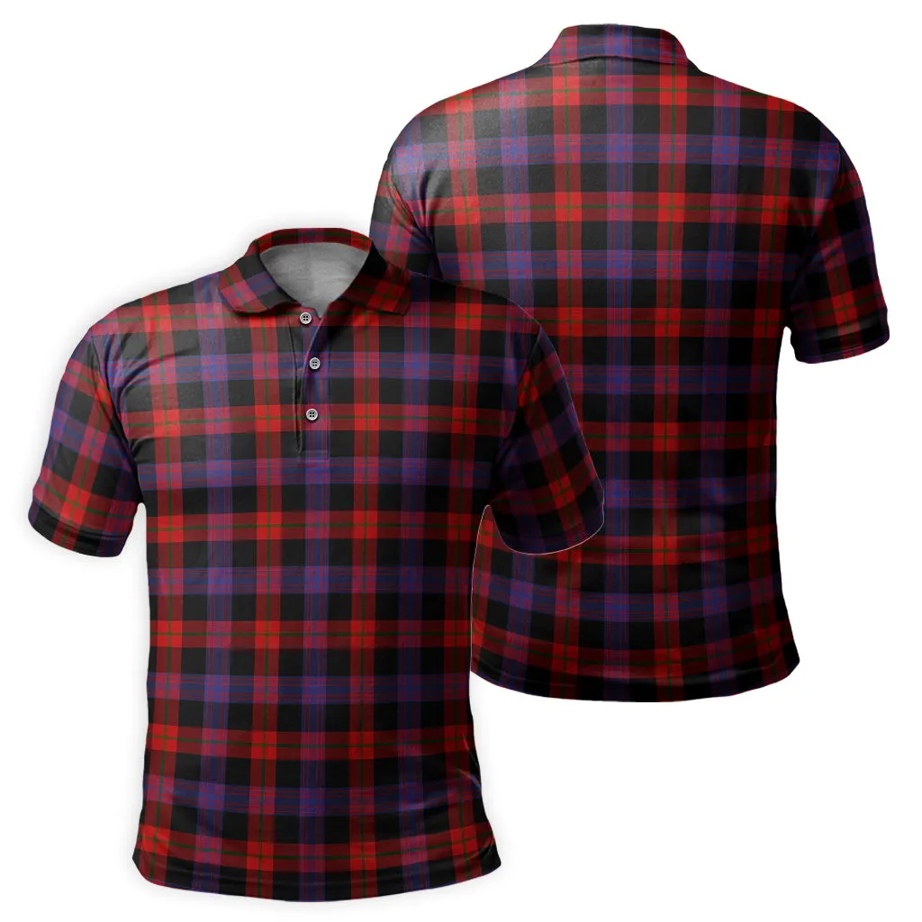 Broun Modern Tartan Mens Polo Shirt