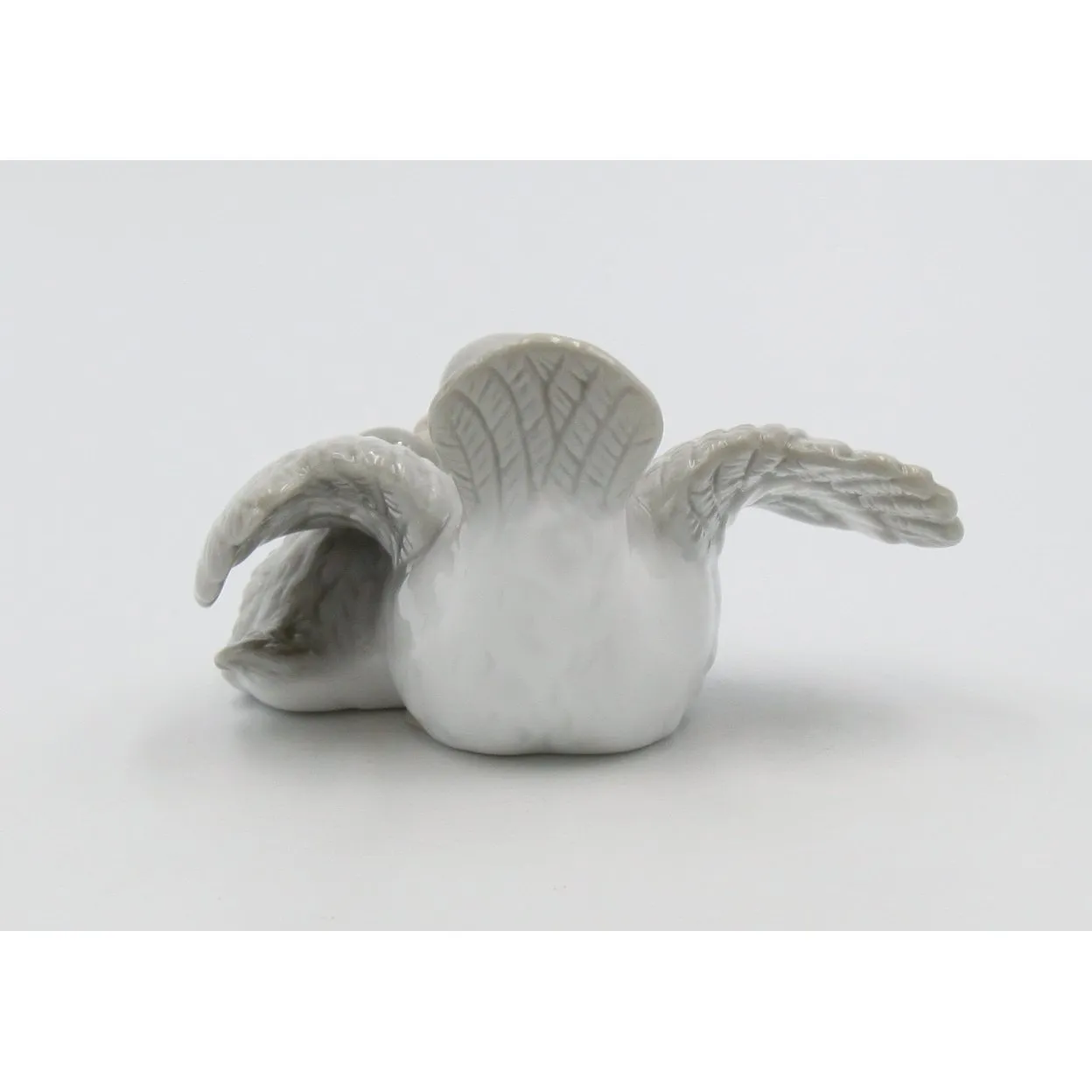 Ceramic Gray Bird Mom With Baby Bird Figurine