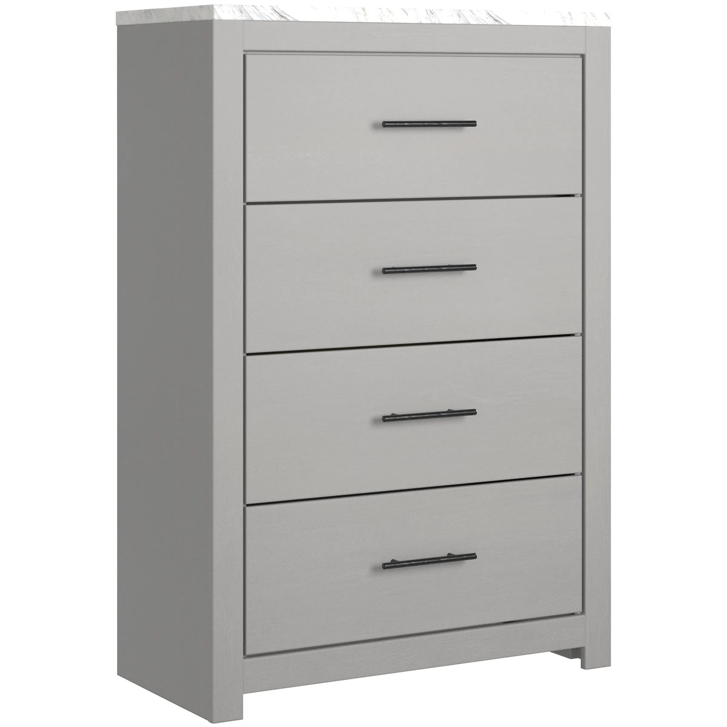 Cottonburg Light Gray/White Lighted Panel Bedroom Set