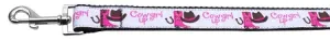 Cowgirl Up Nylon Dog Leash 3-8 Inch Wide 4ft Long