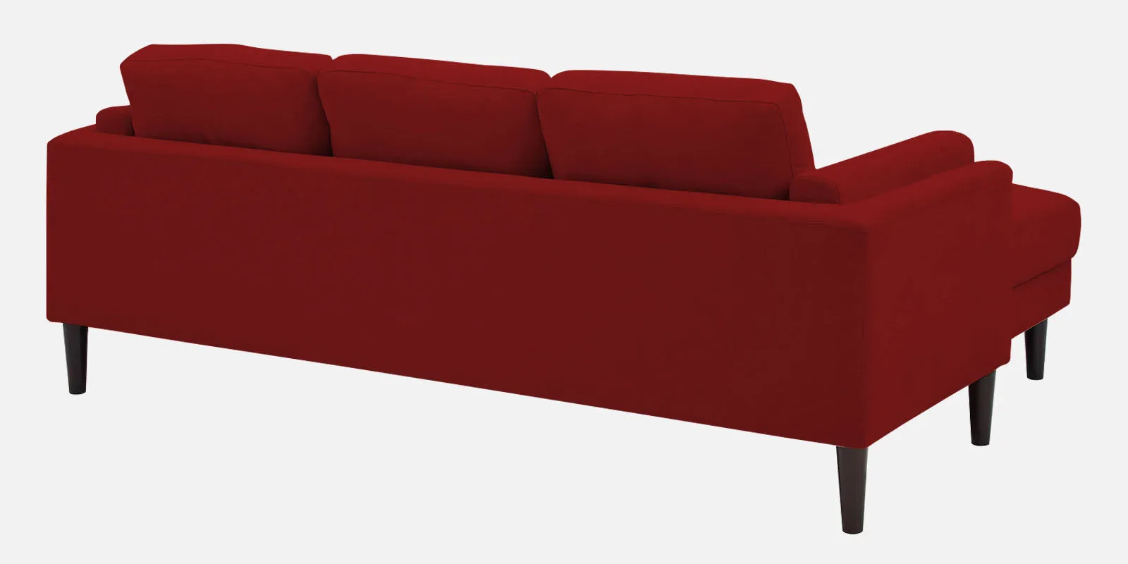 Creata Fabric RHS Sectional Sofa (2 Lounger) in Blood Maroon Colour by Febonic