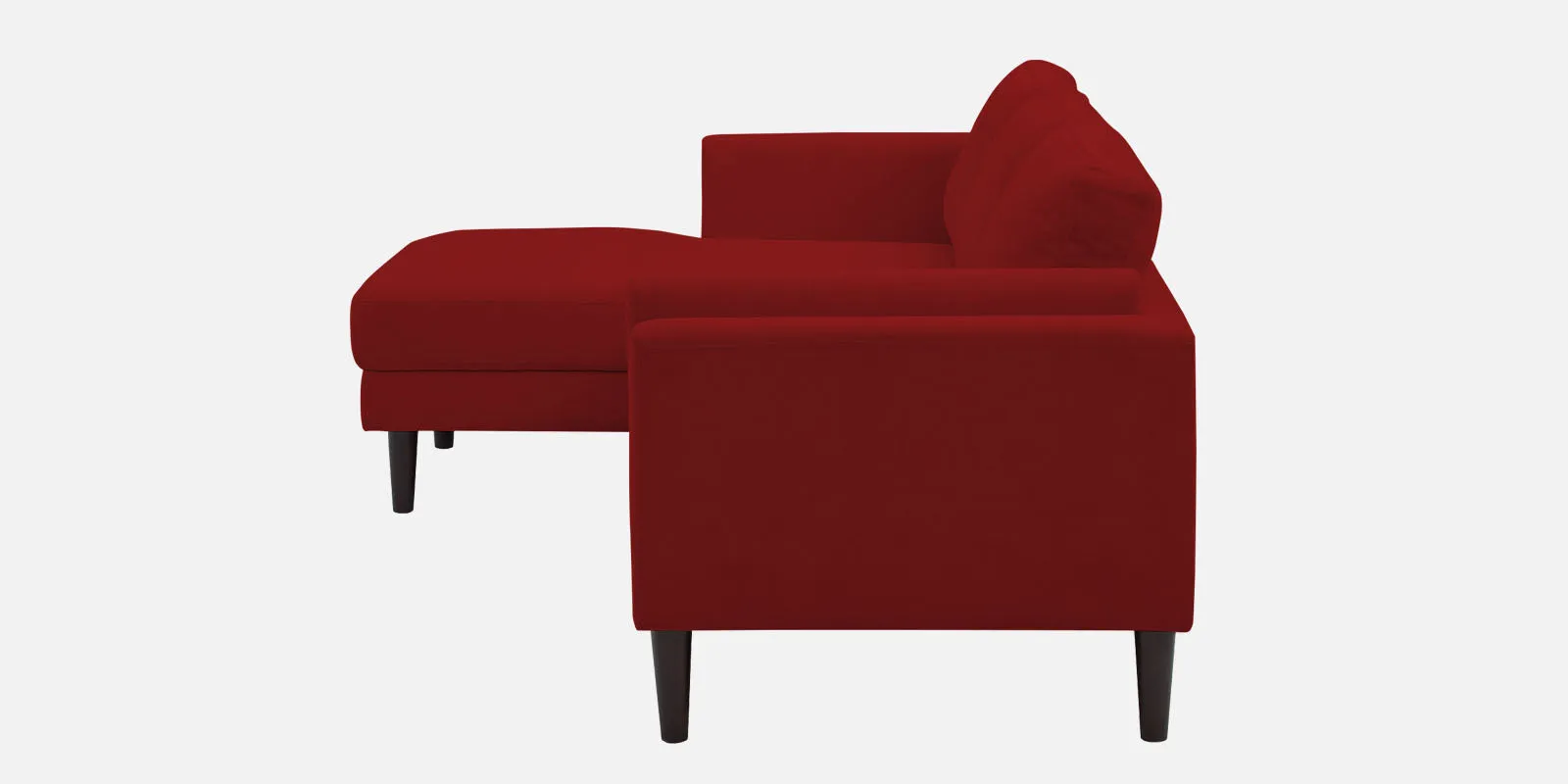 Creata Fabric RHS Sectional Sofa (2 Lounger) in Blood Maroon Colour by Febonic