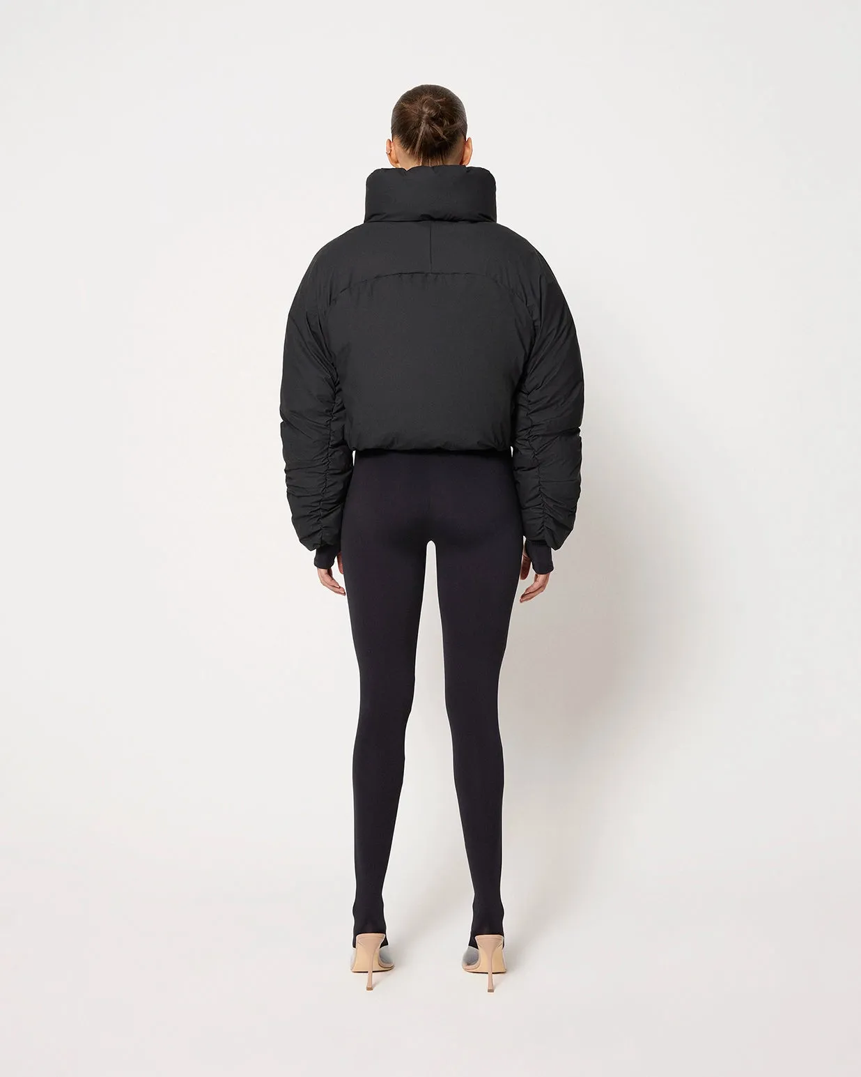 Cropped Puffer Jacket | Black