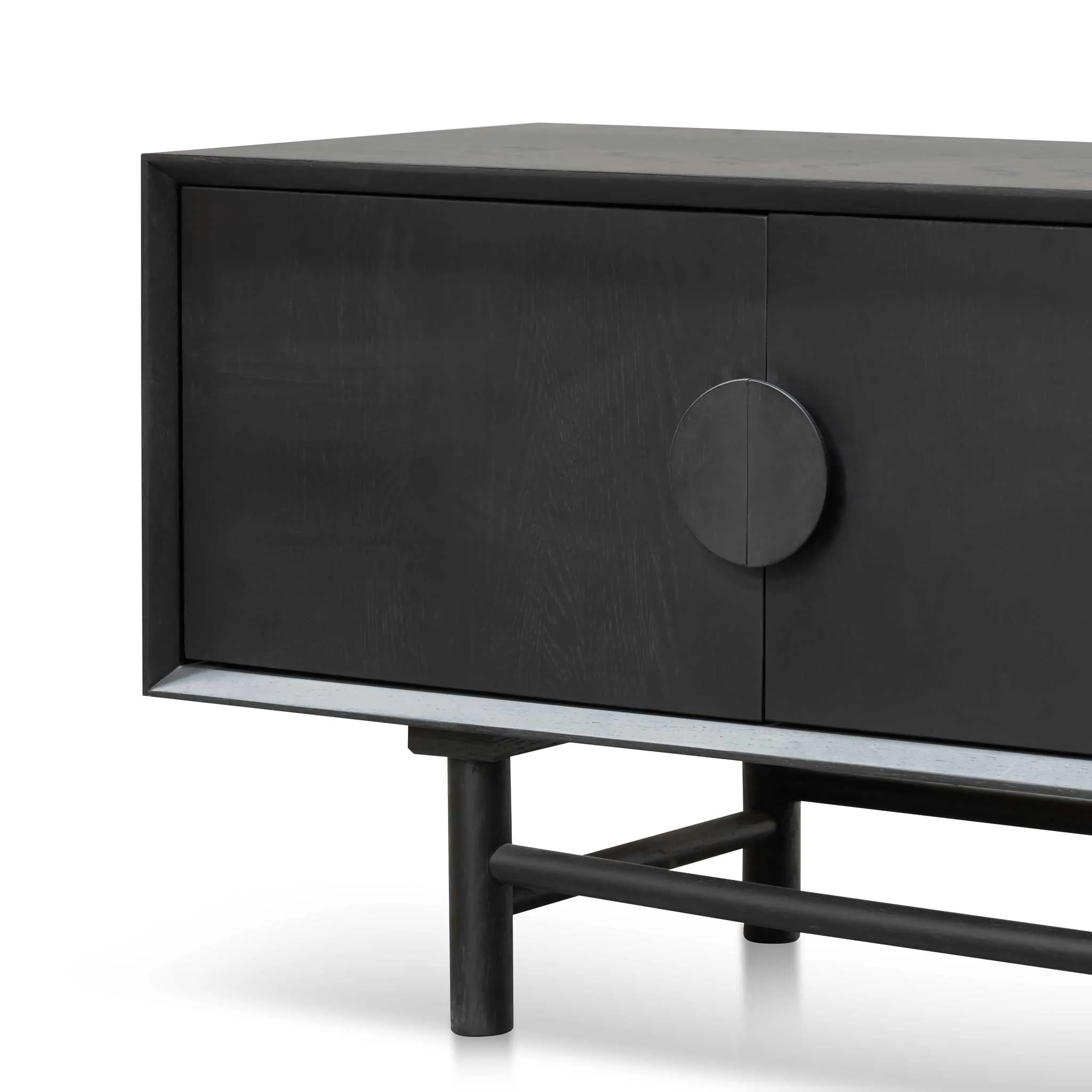 Ducan 1.8m Wooden TV Entertainment Unit - Black