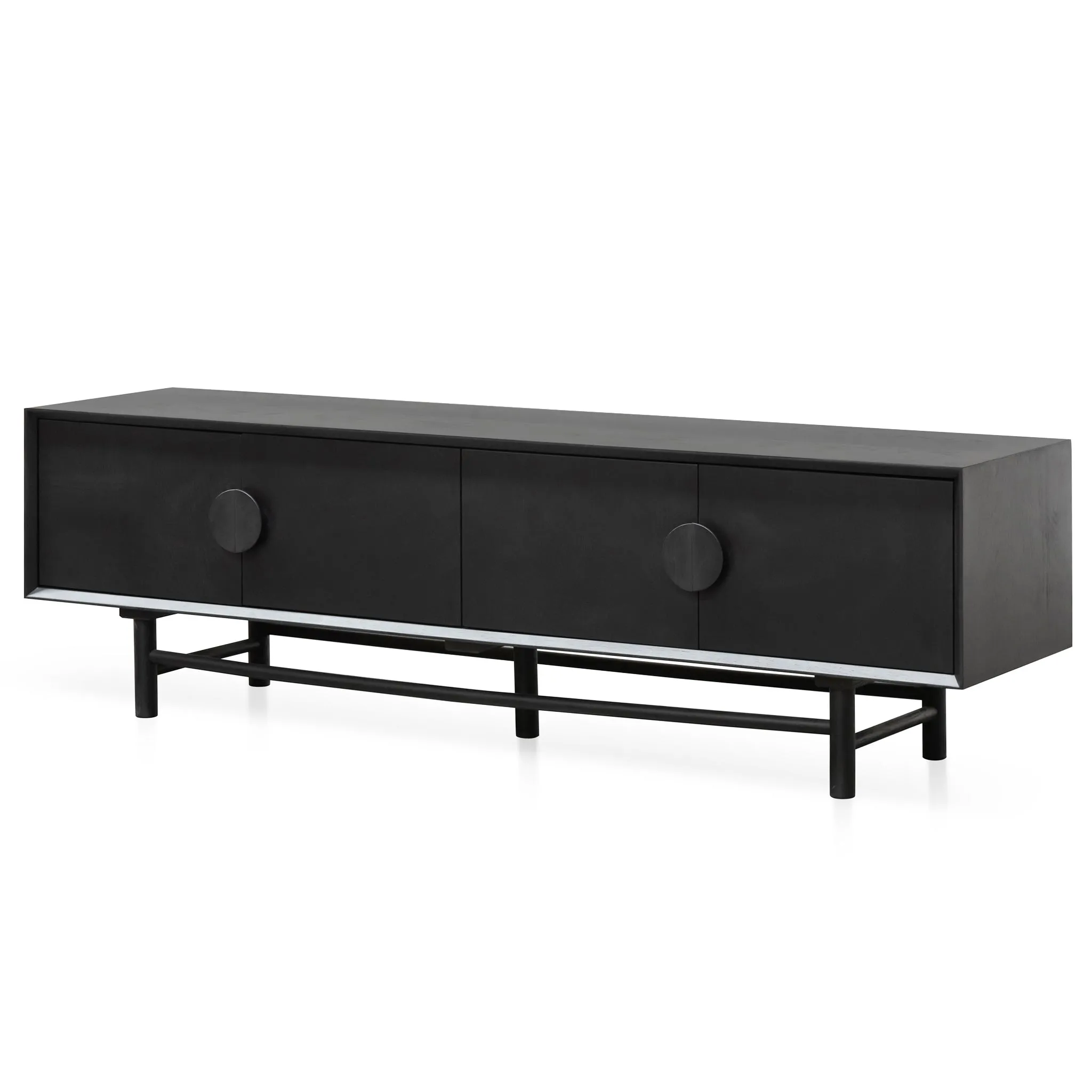 Ducan 1.8m Wooden TV Entertainment Unit - Black