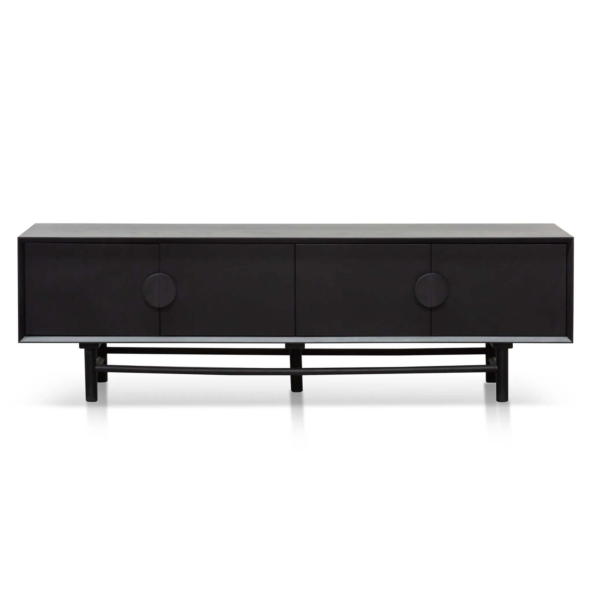 Ducan 1.8m Wooden TV Entertainment Unit - Black