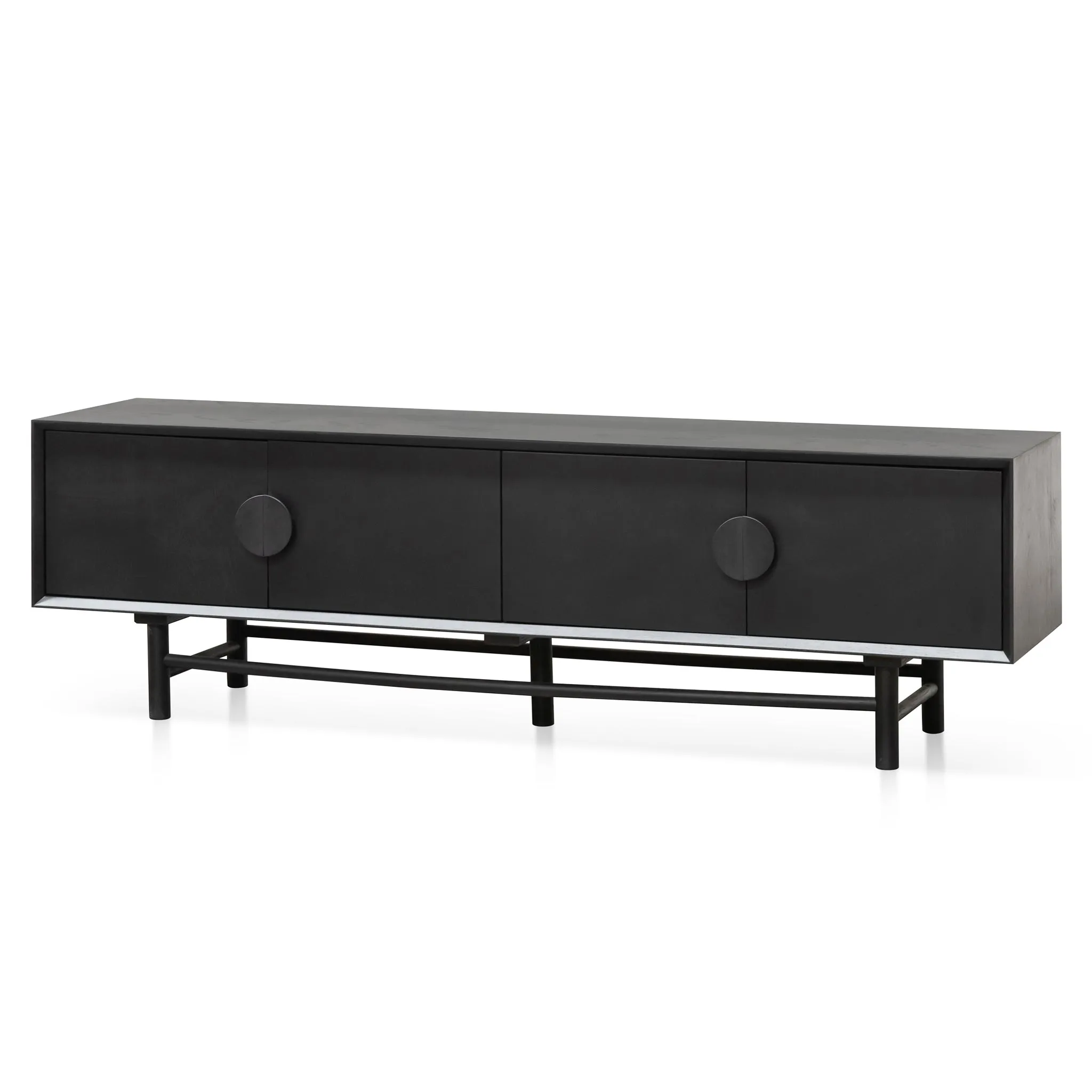 Ducan 1.8m Wooden TV Entertainment Unit - Black