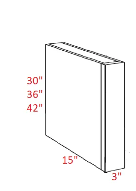 EB22-CLM-42X15 Elegant Dove Assembled Wall Column