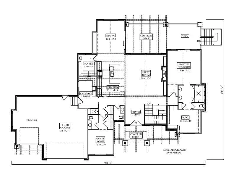 Elegant 2-Bedroom Home Plan with Walkout Basement