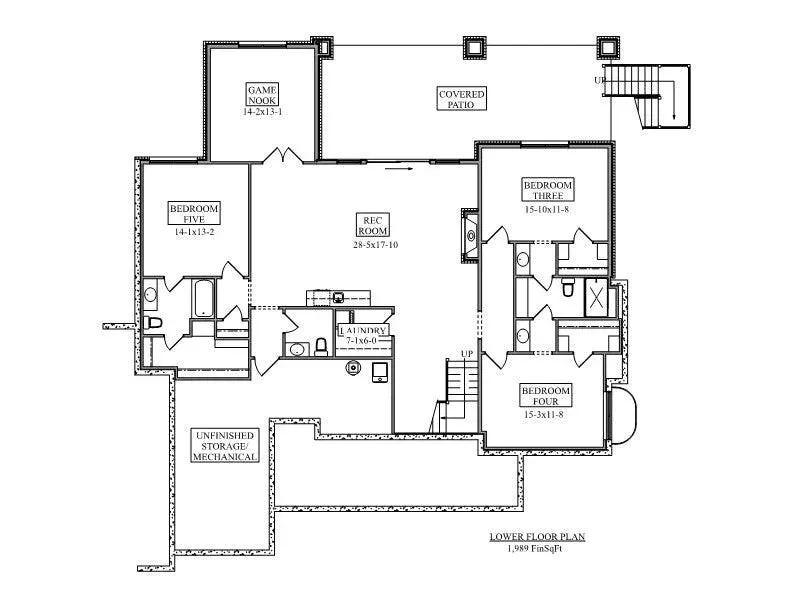 Elegant 2-Bedroom Home Plan with Walkout Basement