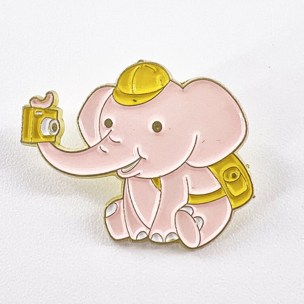 Elephant Pins -Cartoon Elephant Selfie Enamel Pins