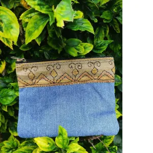 Embroidered Denim Purse