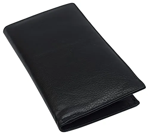 Genuine Leather Mens Long ID 19 Credit Card Security Wallet RFID Blocking