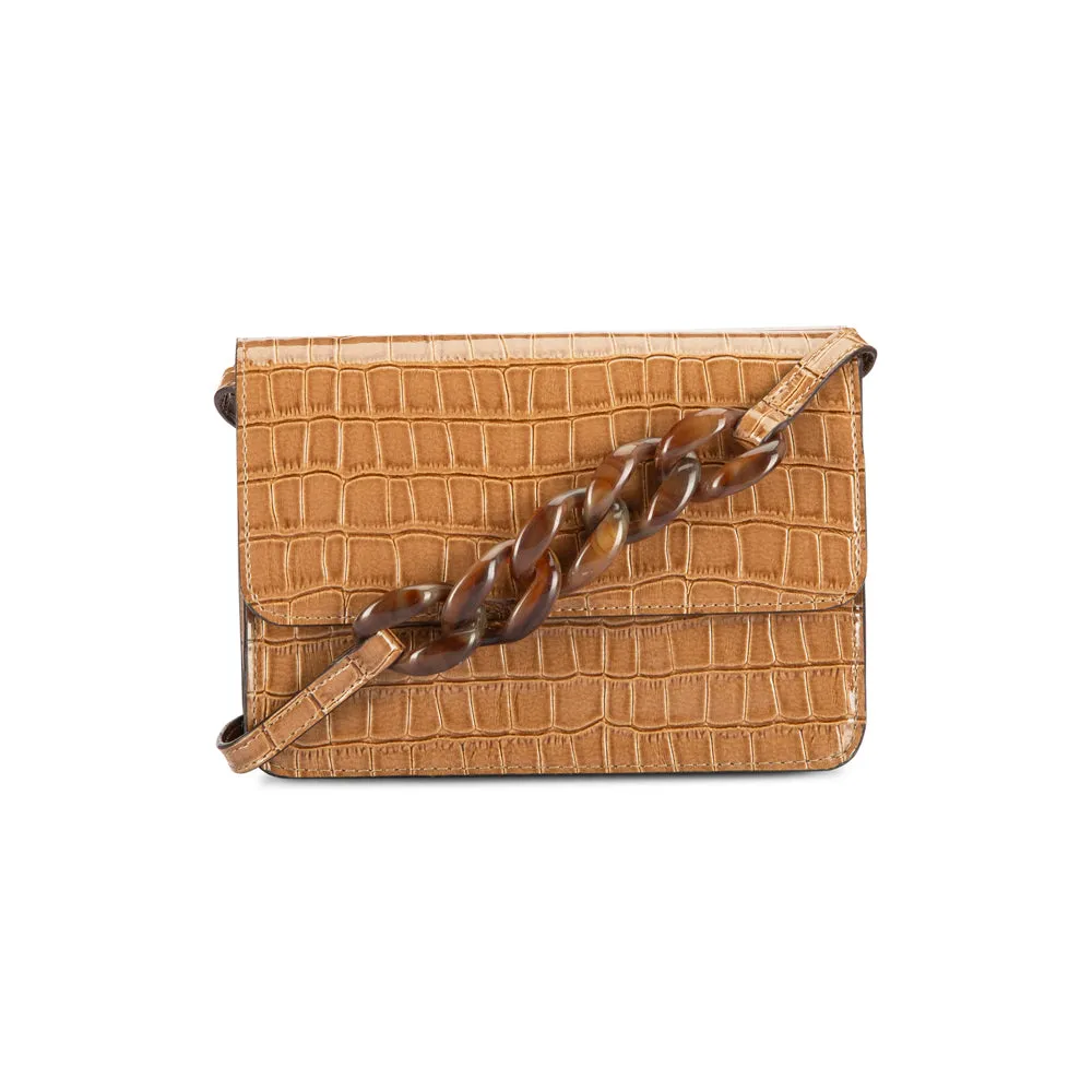 IMARS Stylish Crossbody Miami Tan For Women & Girls (Baguette) Made With Faux Leather