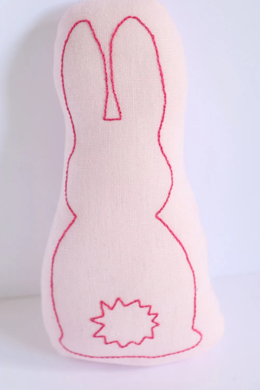 Jingle Bunny: embroidered bunny sewing pattern