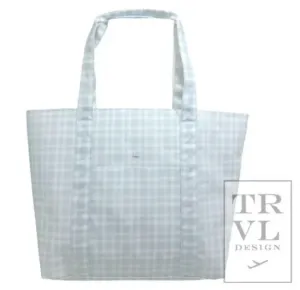 Jumbo Tote - Xtra Large Tote Pimlico Plaid Blue