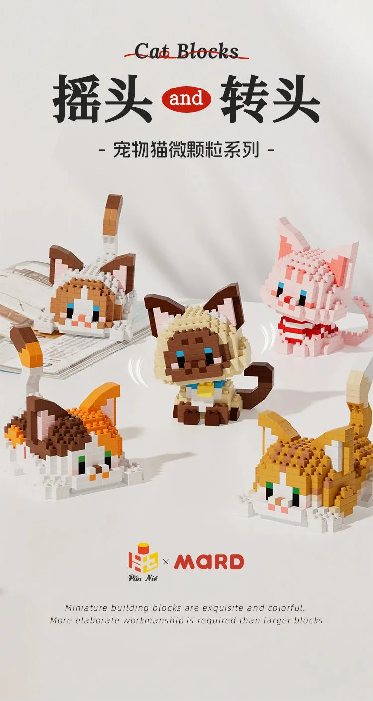 Kawaii Cat Mini Blocks Pet DIY Figure