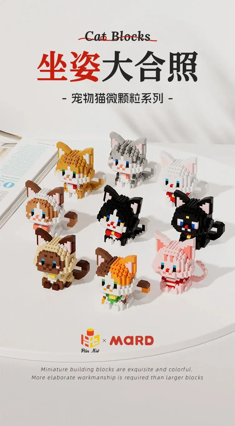 Kawaii Cat Mini Blocks Pet DIY Figure