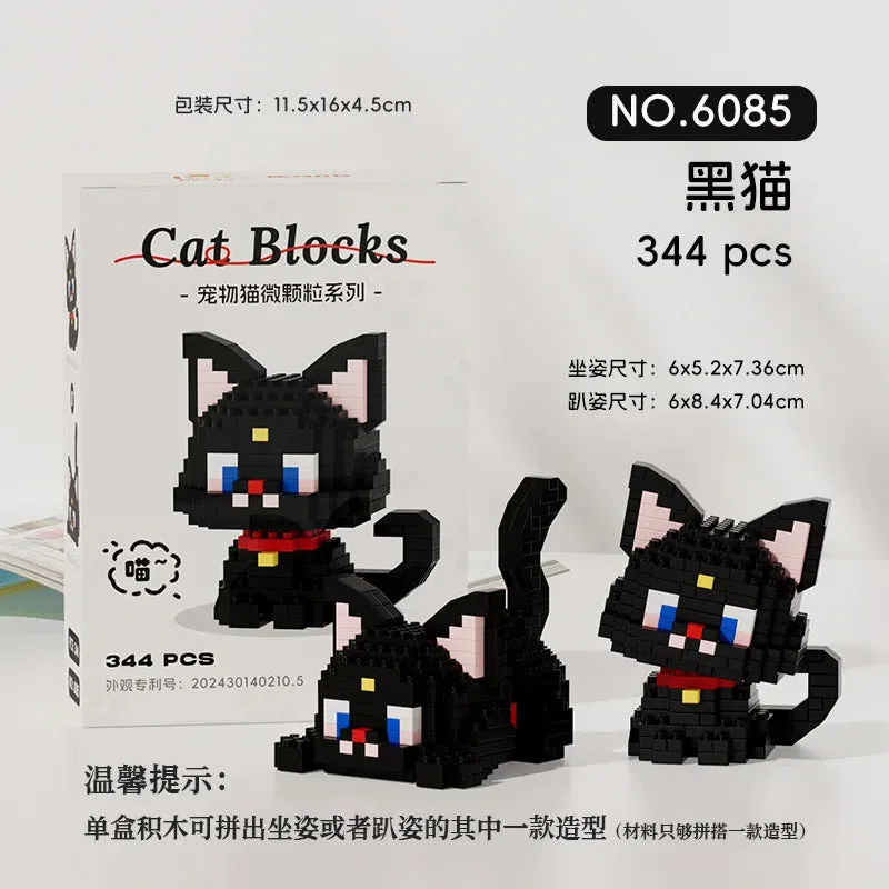 Kawaii Cat Mini Blocks Pet DIY Figure