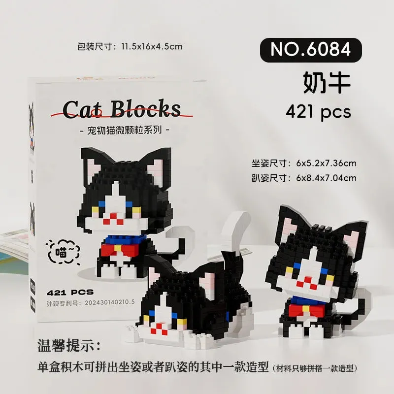 Kawaii Cat Mini Blocks Pet DIY Figure