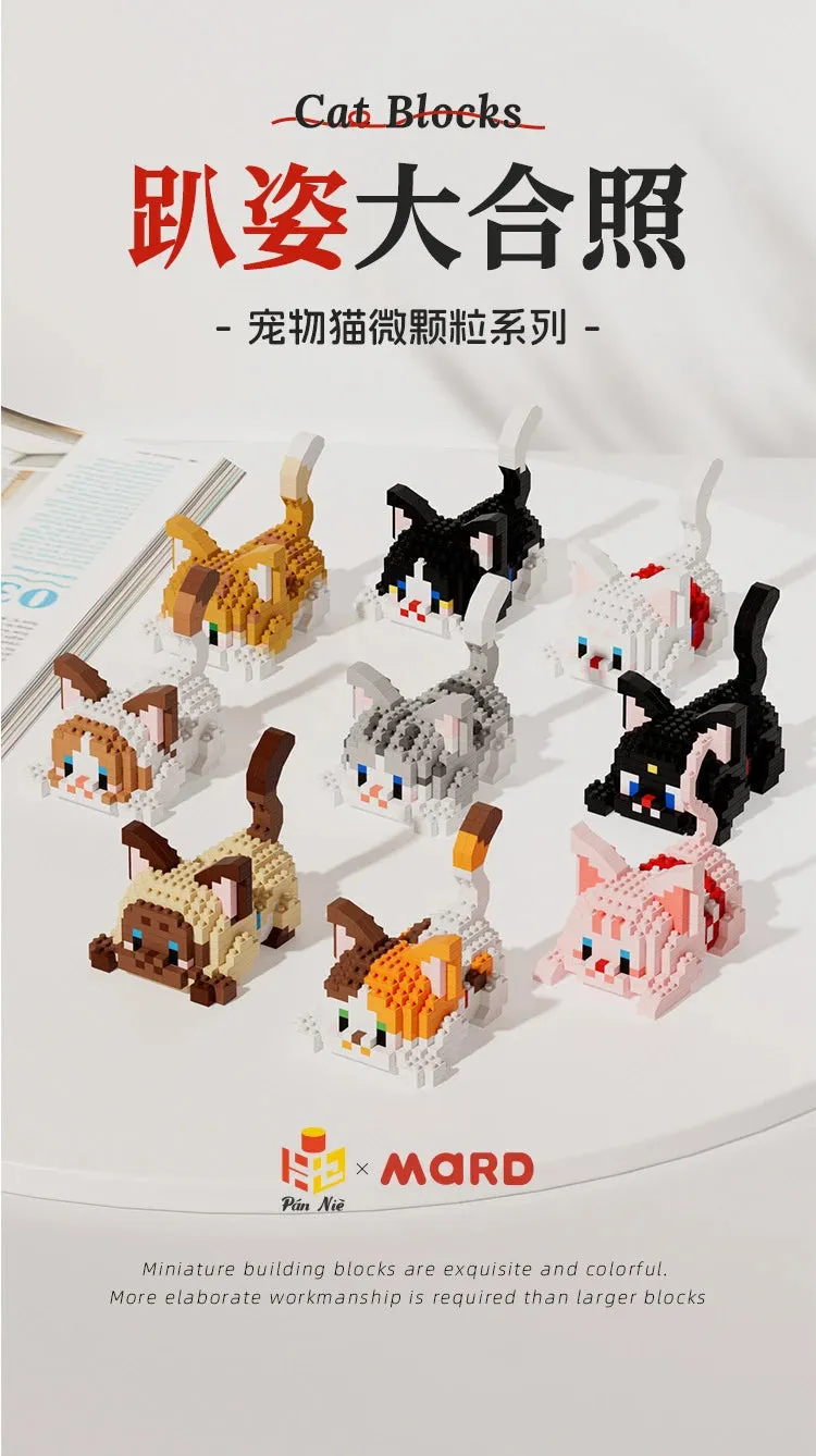 Kawaii Cat Mini Blocks Pet DIY Figure