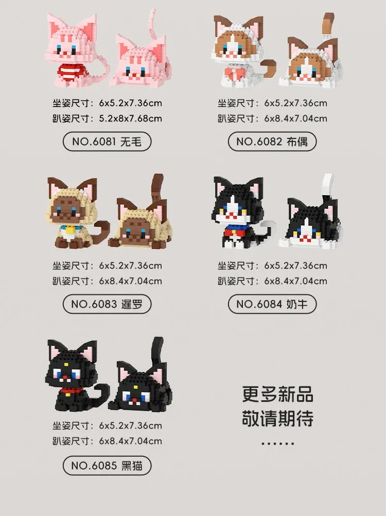 Kawaii Cat Mini Blocks Pet DIY Figure