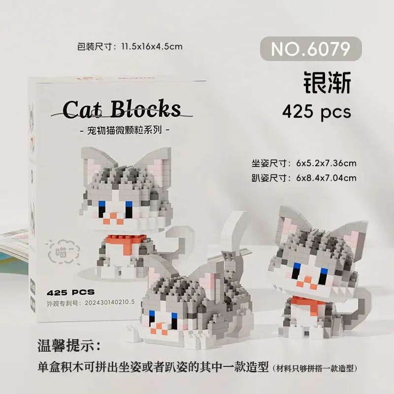 Kawaii Cat Mini Blocks Pet DIY Figure