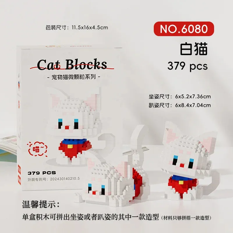 Kawaii Cat Mini Blocks Pet DIY Figure