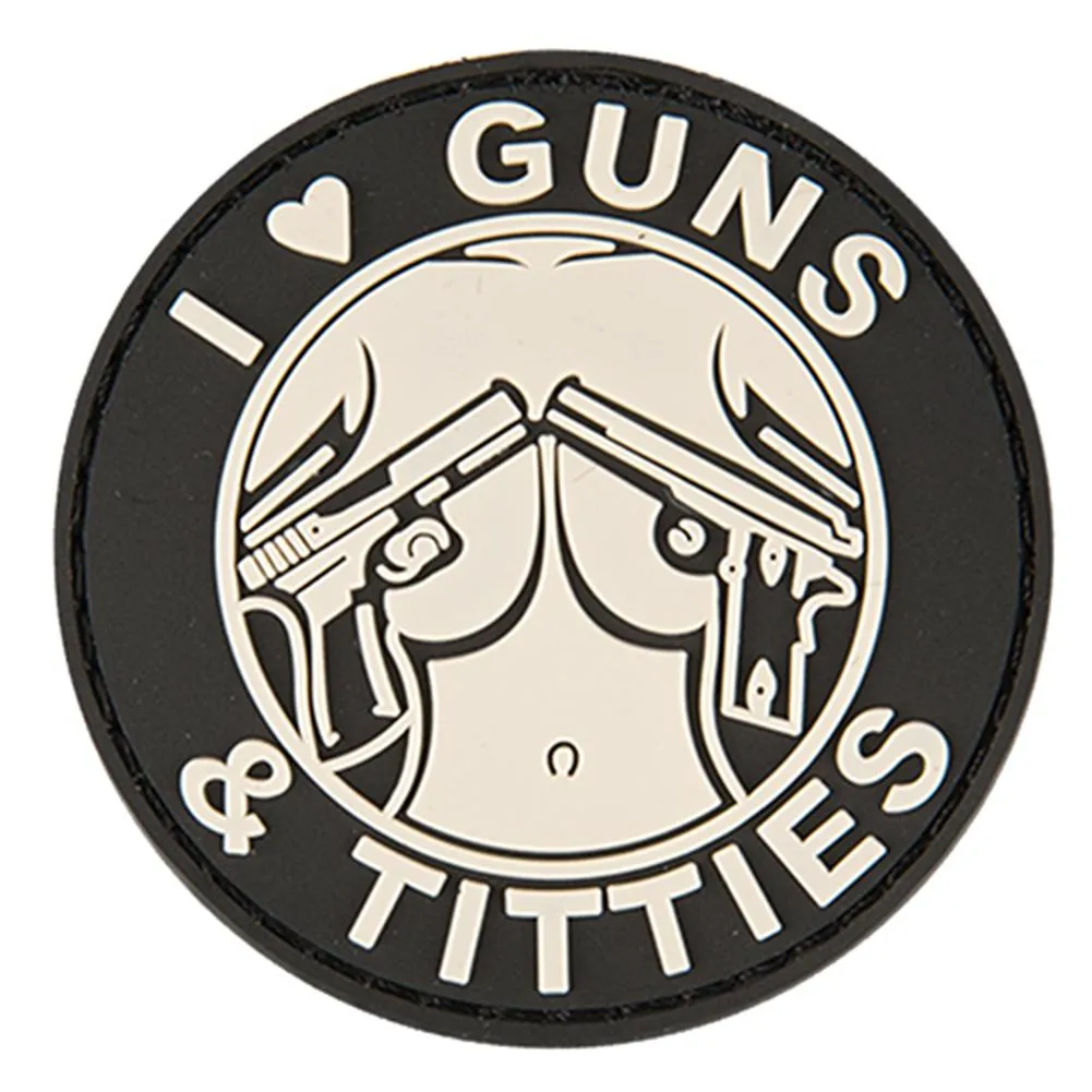 Lancer Tactical "Guns & Titties" Hook & Loop Airsoft PVC Morale Patch