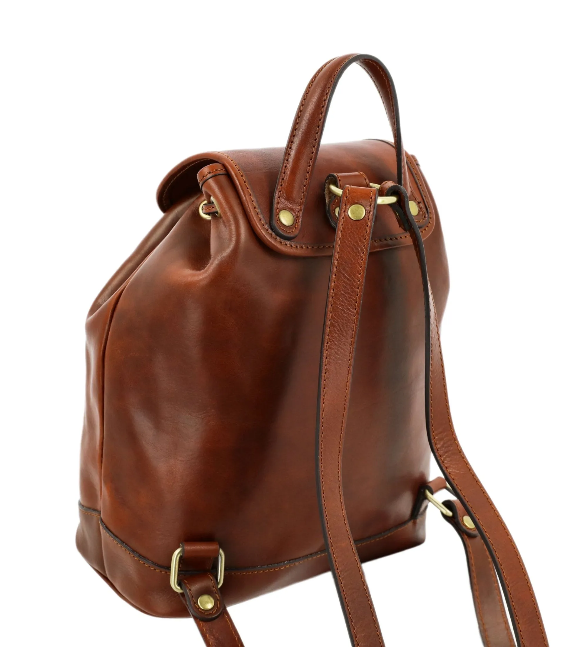 Leather Backpack for Women - White Noise