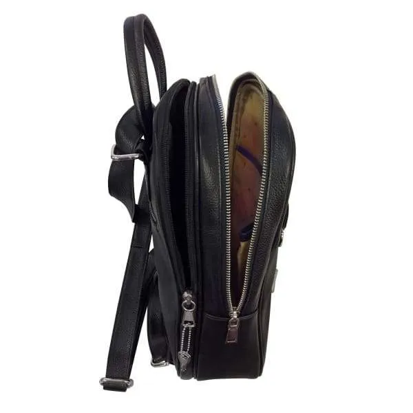 Leather Lockable Backpack by Roma Leathers