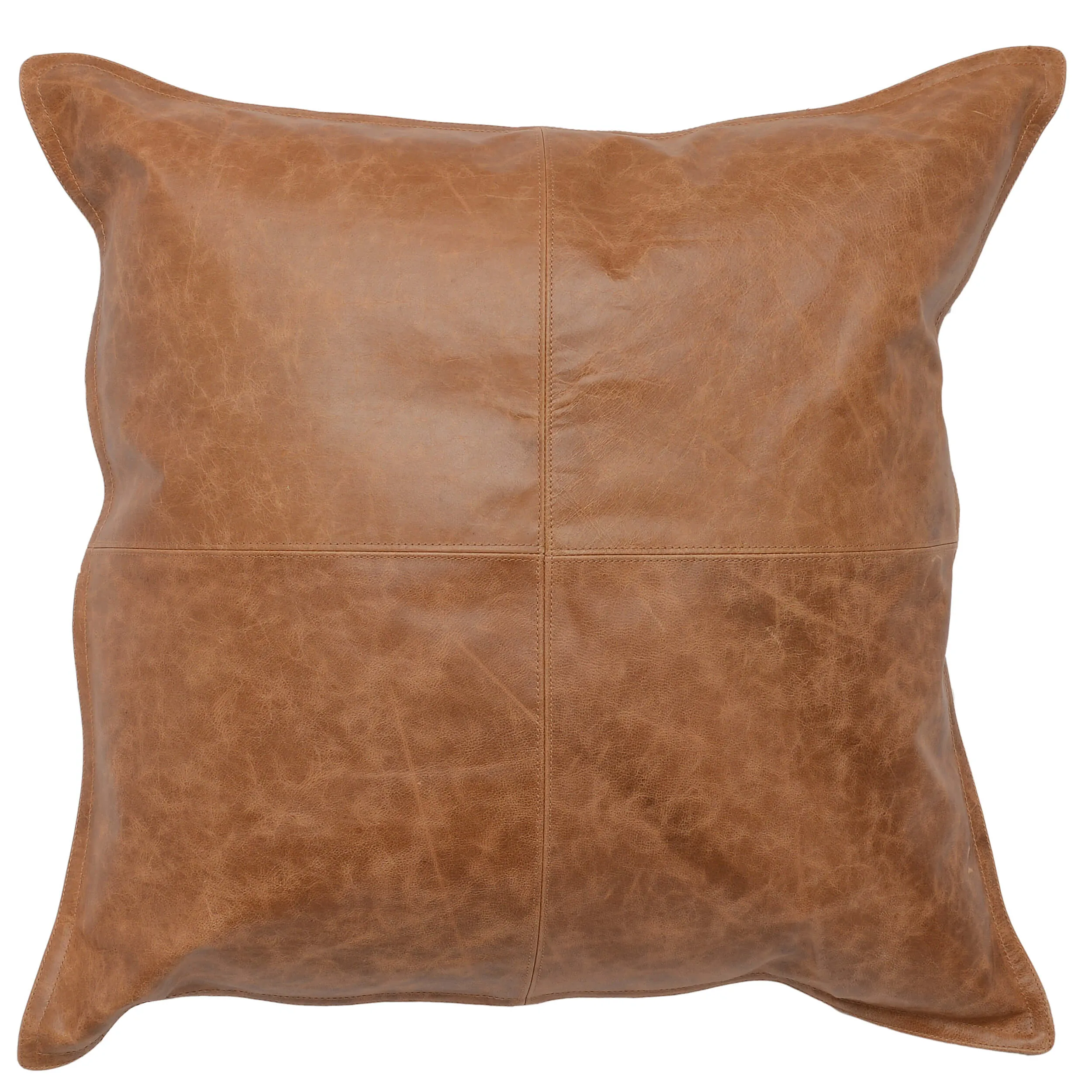 Leather Pillow, Dumont Chestnut