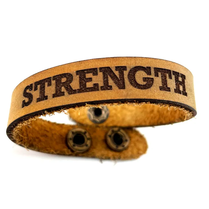 Leather Strength Bracelet Small