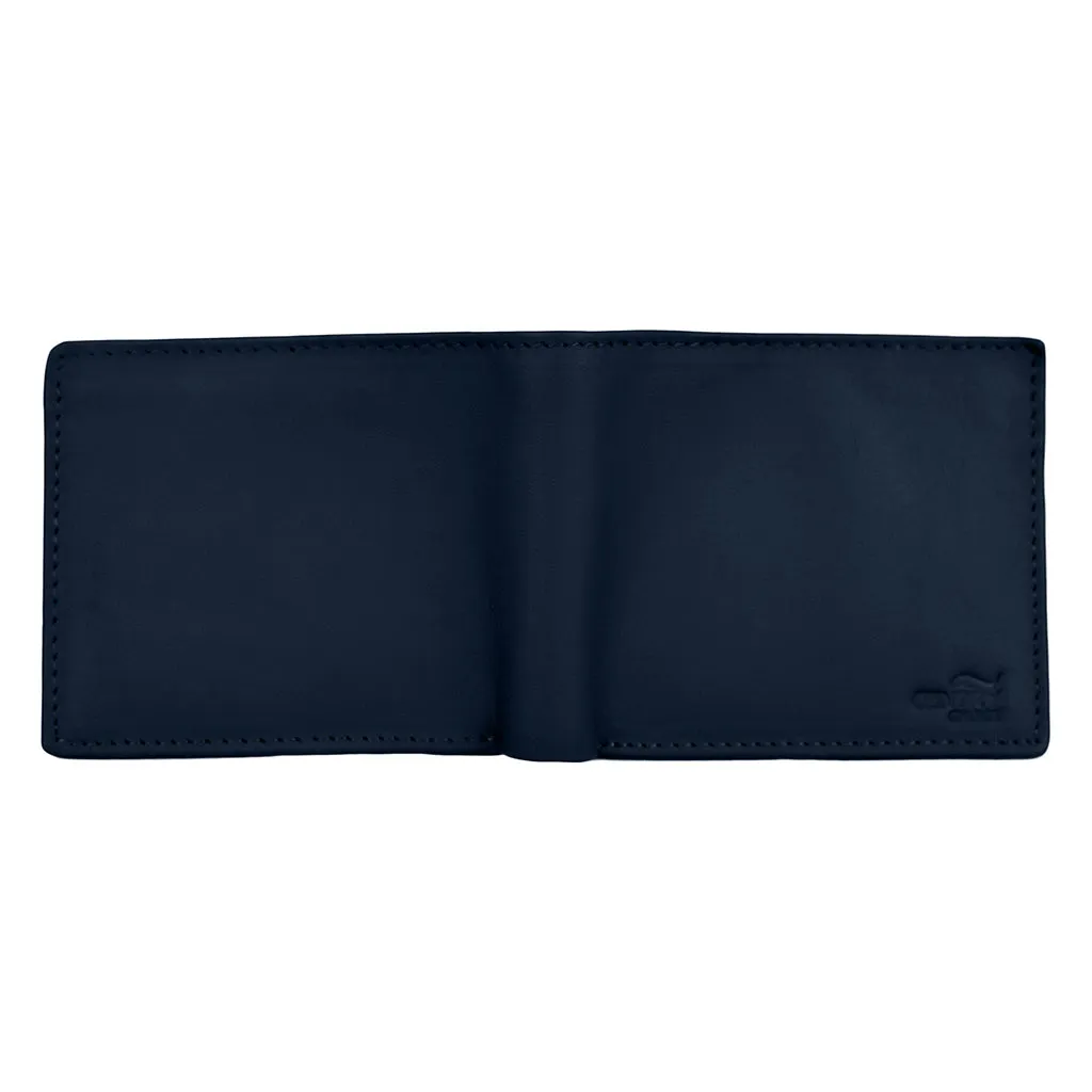 Luxury Leather Wallet Dilemma Navy Blue